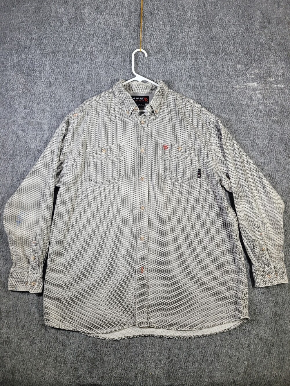 Ariat FR Shirt Mens XL Flame Resistant Button Down Long Sleeve Work Geo Print
